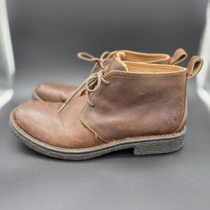BORN Bismark Men's Brown Leather Lace-Up Chukka Boots Sz 9.5